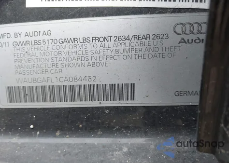 2012 Audi S4 3.0 Premium Plus from USA, damaged, VIN WAUBGAFL1CA084482